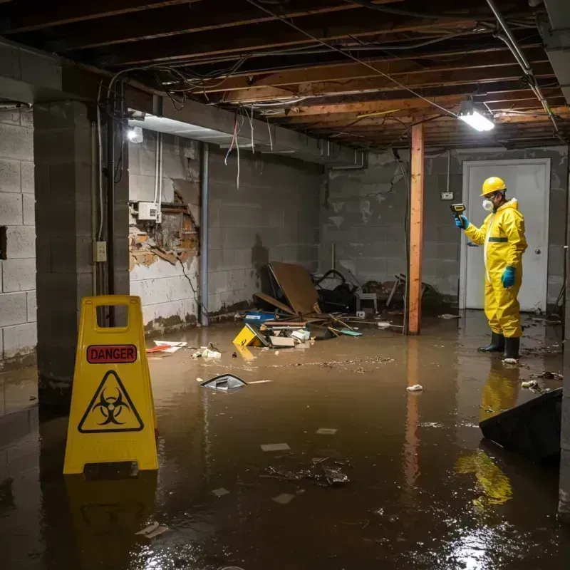 Flooded Basement Electrical Hazard in Thomasville, GA Property